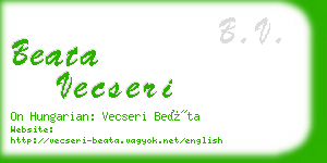 beata vecseri business card